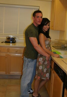 Brunette hottie enjoys pussy-licking and intense sex with her muscled lover