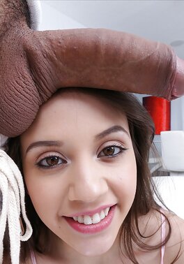 Young brunette amateur Lucy Doll enjoys a POV cumshot
