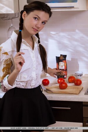 Czech whore Kitty Jane looks good taking white shirt and black skirt down