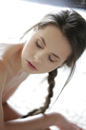 Ukrainian sweet thing won't let guys become bored in masturbation pics