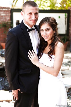 It's girl's wedding day so she can't wait for the wedding night with handsome man