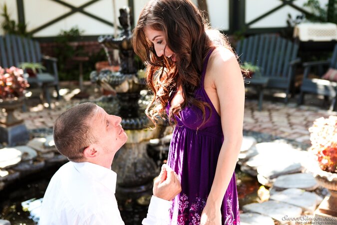 It's girl's wedding day so she can't wait for the wedding night with handsome man