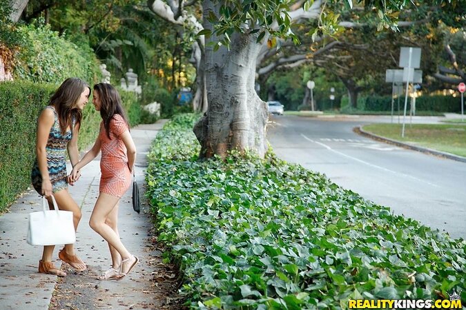 Girlfriends come home after shopping and pay attention to asslicking