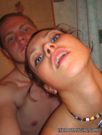 Skinny girl Tanya picked on phone camera showing how she loves sex in shower