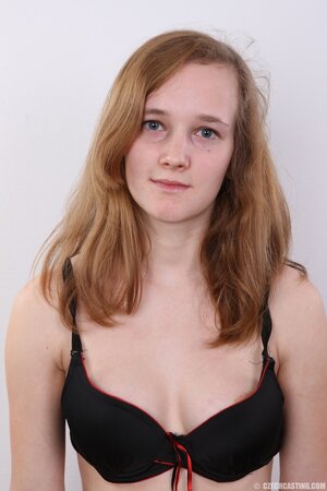 Teen girl with skinny body and pretty face flashes her petite fun parts