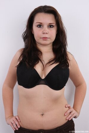 Diva comes from the college right to a porn studio for a naked photo shoot