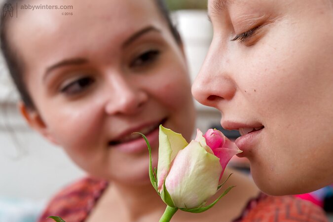 Subordination waits for slutty girl in strong arms of lesbian partner
