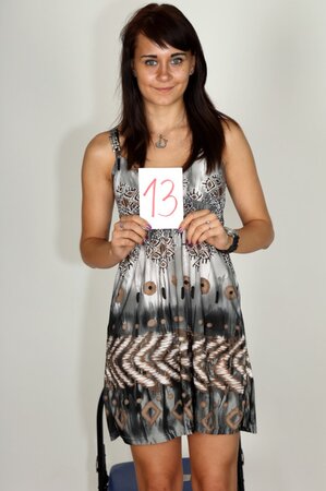 Young woman number thirteen flaunts her erogenous zones at the casting