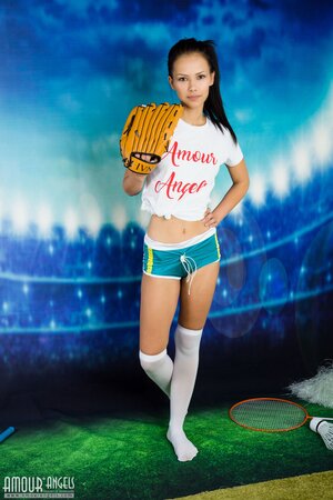 Fragile brunette Empera loves sport activities and even more posing fully naked