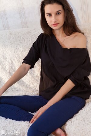 Girl may look innocent but in fact she loves to relax without clothes