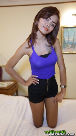 For money petite Asian slut takes tourist's boner deep into her trimmed peach