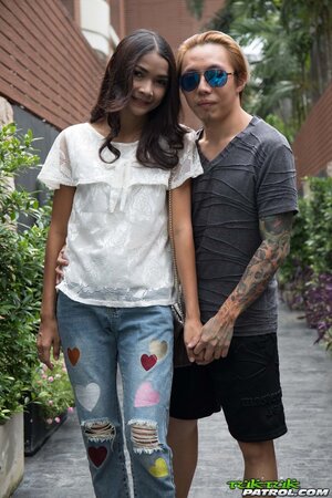Asian man is filled with hope that young beauty will take off clothes