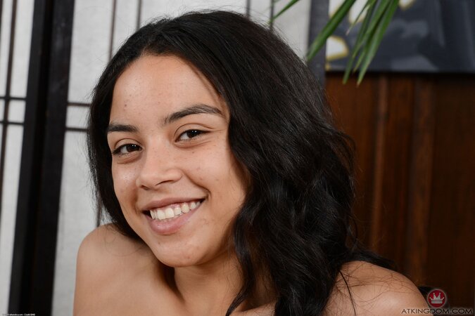 Awesome Latina chick strips down and exposes what she has between her legs