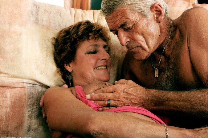 Old man has just to lick and drill hairy pussy of flabby but naughty wife