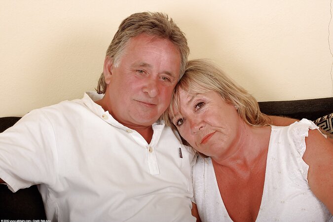 Mature woman gets naked for her husband who gives sexual pleasure to her
