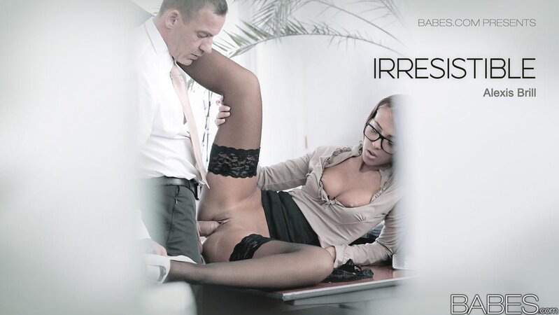 Nerdy secretary lifts skirt and boss can't resist the temptation to fuck her