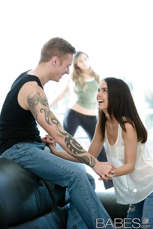 Female love jeans and especially they love to take them off for a threesome
