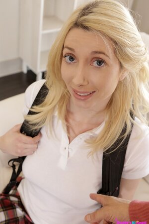 Mouth and ass of a horny honey are prepared for adventures with her stepfather
