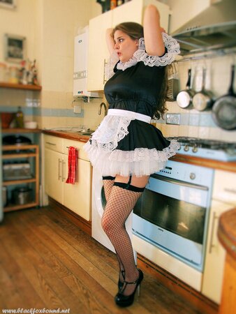 Kissable females in maid uniform are tied up and no one is going to help them