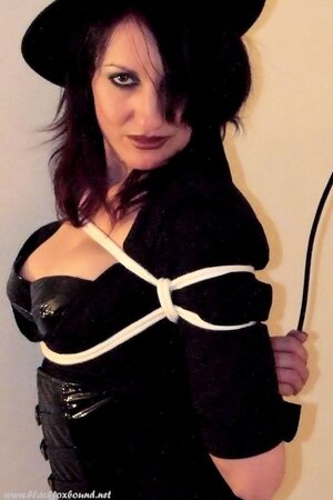 Black-haired MILF loves being dominated by partner who adores bondage fetish