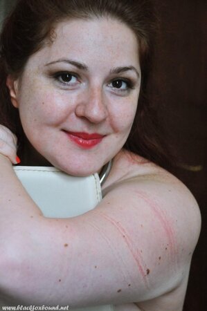 Chubby redhead is naked and tied up to chair by her dominant husband