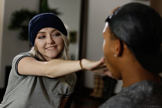 Young rebel tempts her Ebony tutor into spontaneous interracial affair