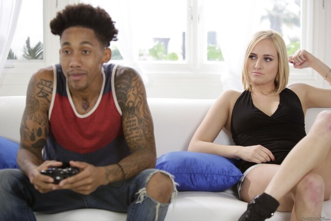 White teen Kate England takes BBC into ass till getting cum on awesome ass