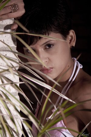 Serbian brunette cutie with short hair has a weakness for nudity and yoga