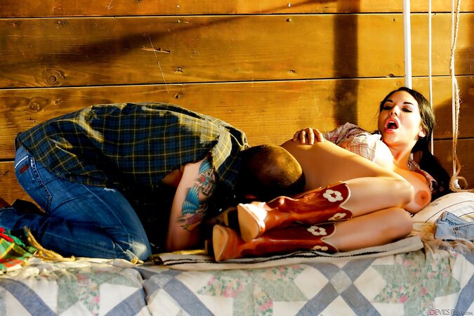 Helpless Latina slut dragged into unforgettable hard sex with horny cowboy