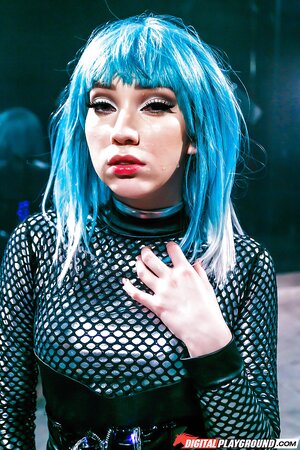 Blue-haired Aria Alexander sucks dick and gets fucked in nice XXX parody
