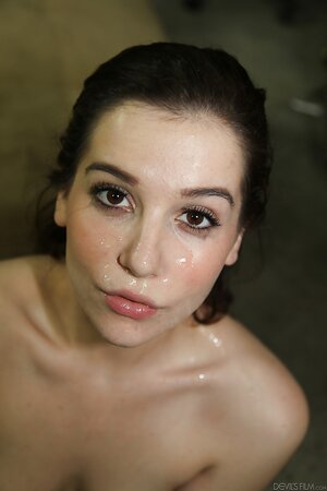 Girl takes cock in mouth and swallows it really deep to facial cumshot
