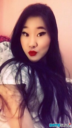 Lustful Spaniard with oriental features rushes to expose herself on verge of porn