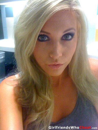 Kinky chick has a collection of her naked erotic photos in different places