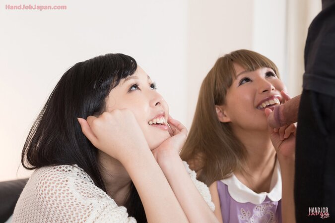 Wonderful Japanese chicks perfectly know how to make thick pecker cum