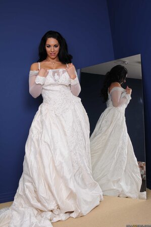 Lecherous bombshells discard clothes and pose totally naked by the mirror