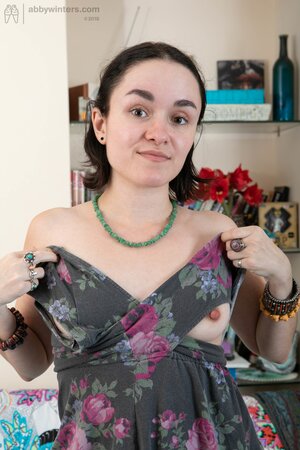 Hot girl with greasy looking hair fingers her hairy twat too