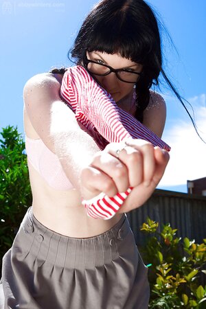 Good girl with a meaty ass is going to show her wet slit