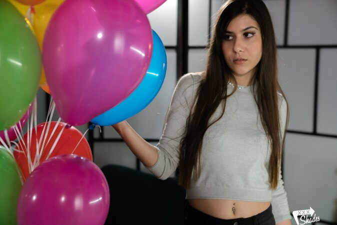 Badass girl is going to fuck her boyfriend as they celebrate