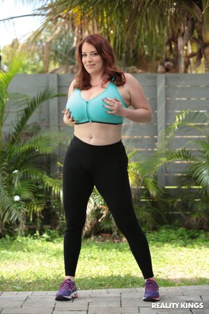 She takes off her colorful panties to fuck a busty MILF