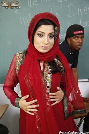 Arabian teacher gets gangbanged by a pack of black studs
