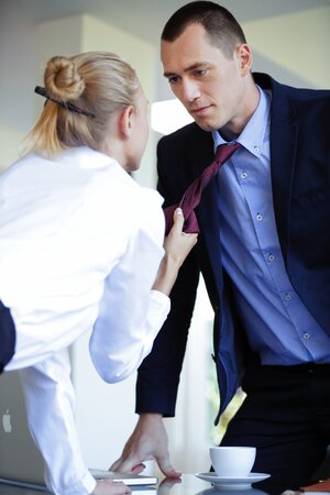 Glamorous sex session with a secretary and her horny boss