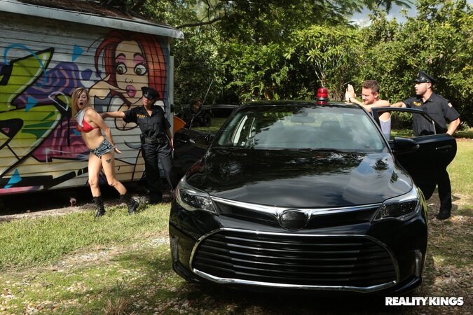 Carolina Sweets was caught and punished by a perverted cop