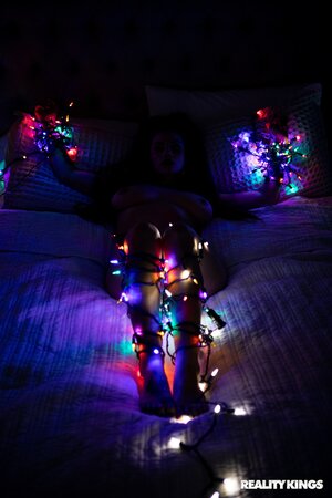 Christmas fucking for a teen that has huge boobs and dreadlocks