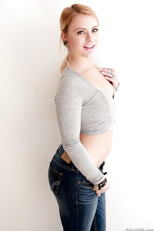 Bashful beauty flashes perky tits before showing her round butt cheeks