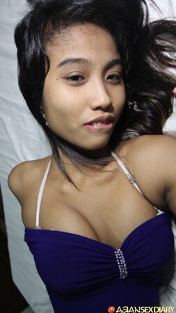 Filipina with a tight pussy showing off her wet opening