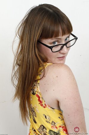 Chubby redhead nerd would like you to take a look at her cunt