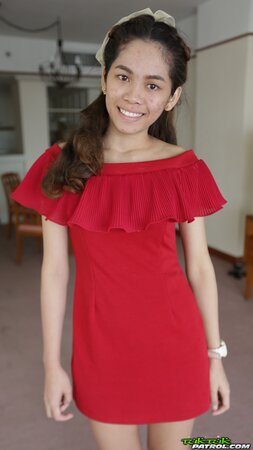 Sweet Thai teen has fun walking with a foreign photographer