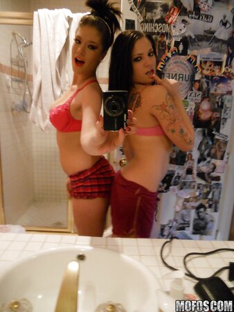 It's getting hot in here when naughty babes take nude selfies flaunting boobs