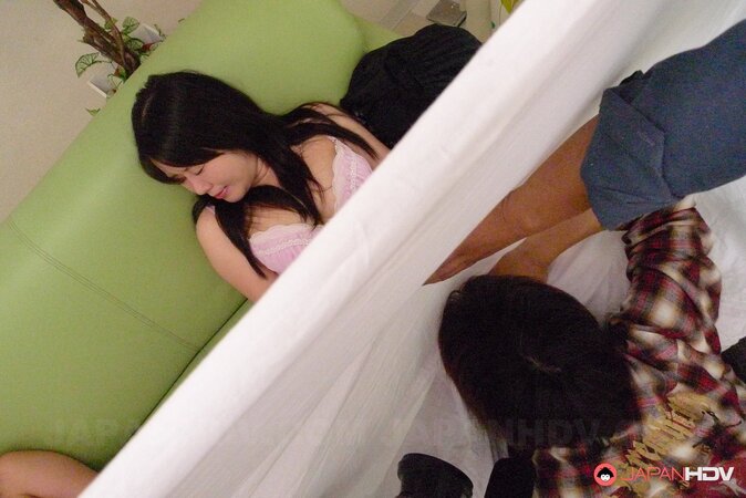 Pussy-fingering and face-fucking end with white marks on dirty girls' faces
