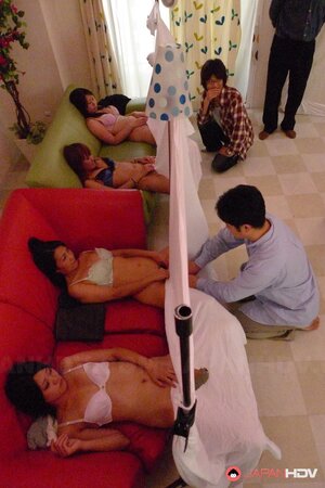 Pussy-fingering and face-fucking end with white marks on dirty girls' faces